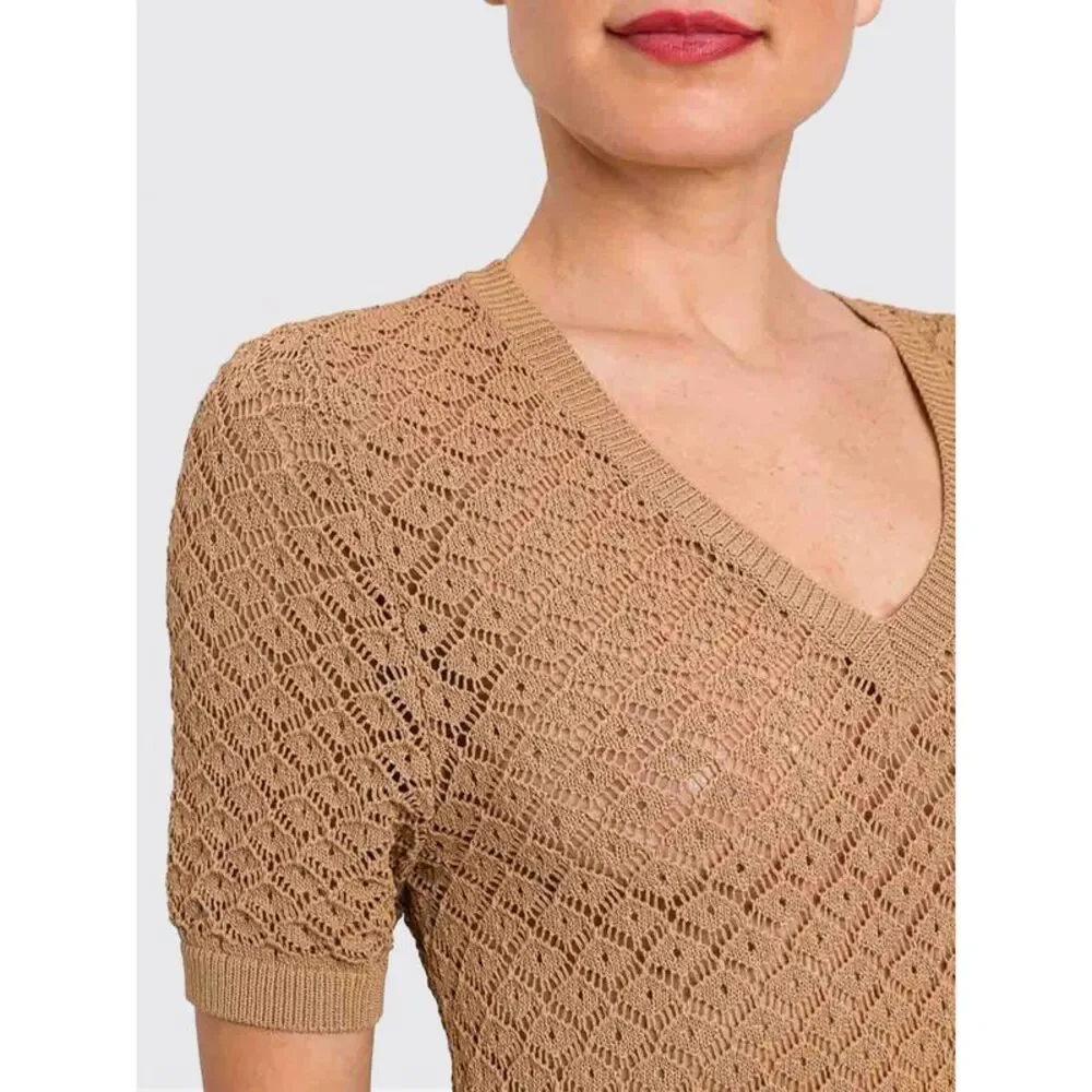 Twinset U&B Women Perforated Viscose Knit Top Twinset U&B